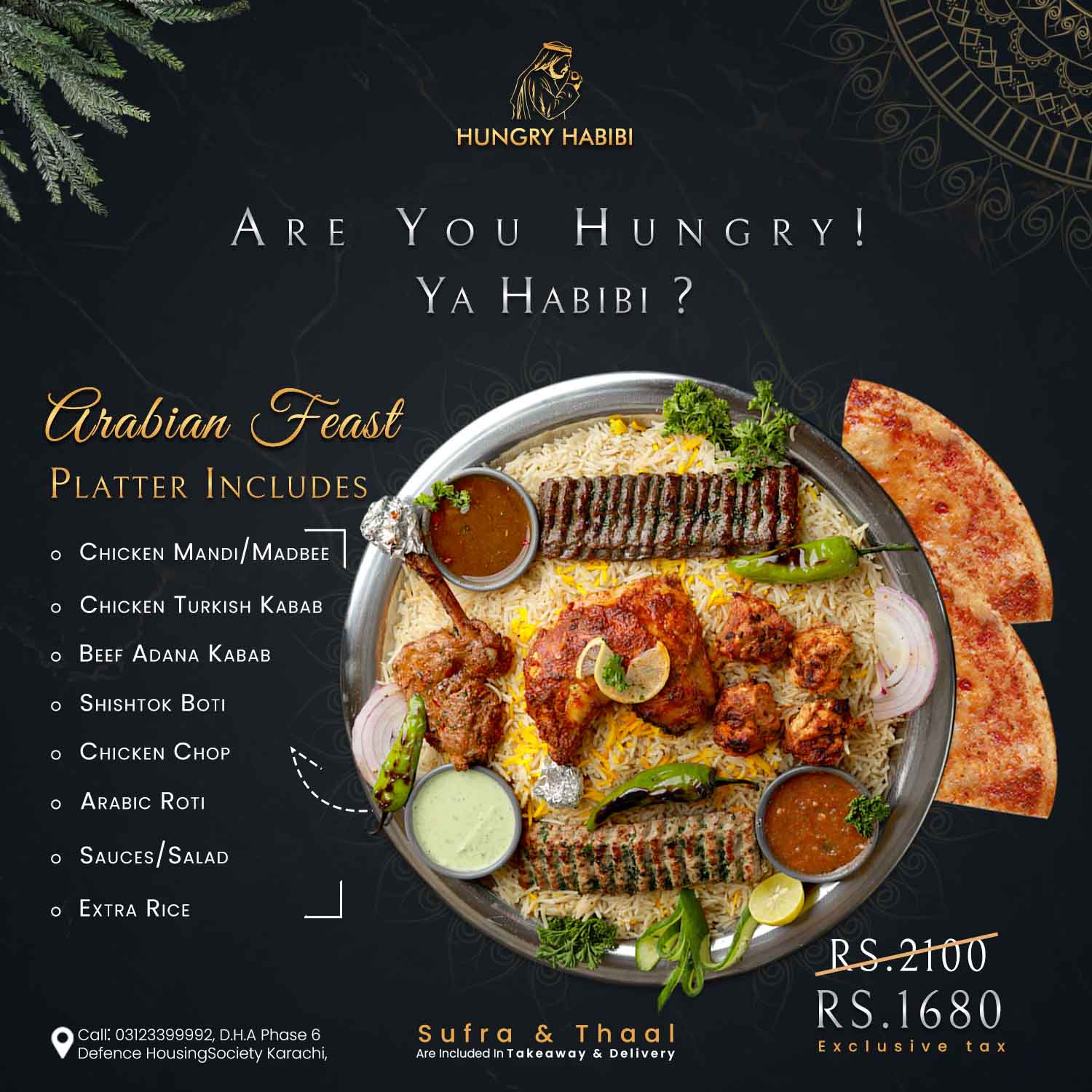 Arabian Feast Platter (2 Person) – Hungry Habibi